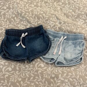 2 pairs of Cat & Jack baby girl shorts size 12M